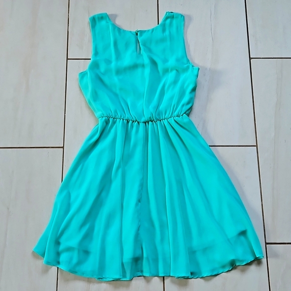 Lily Rose Mint Flowy Dress [size M] - Picture 4 of 7